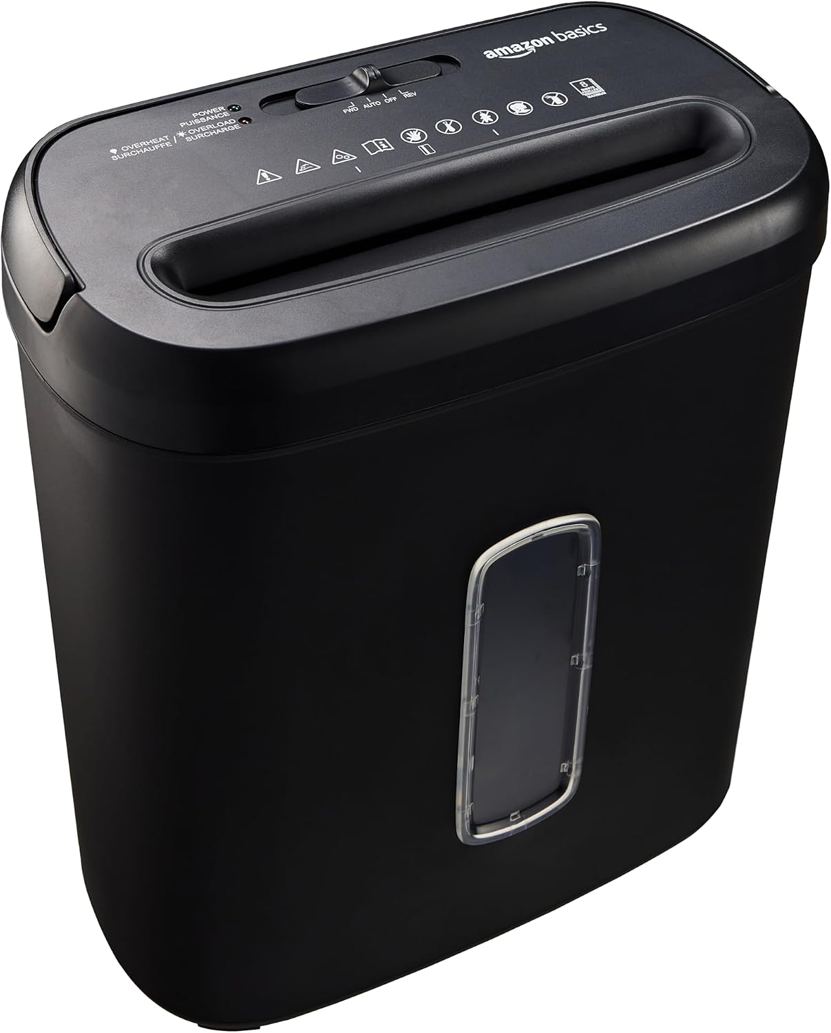 Amazon Basics 8-Sheet Cross-Cut Paper & Credit Card Shredder