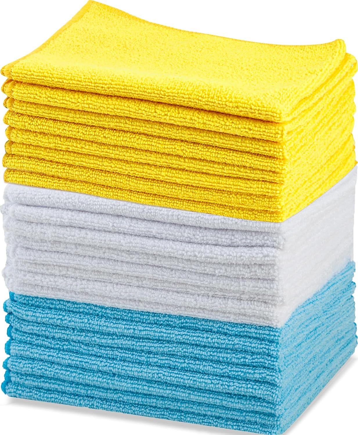 Amazon Basics Microfiber Cleaning Cloths, 24-Pack