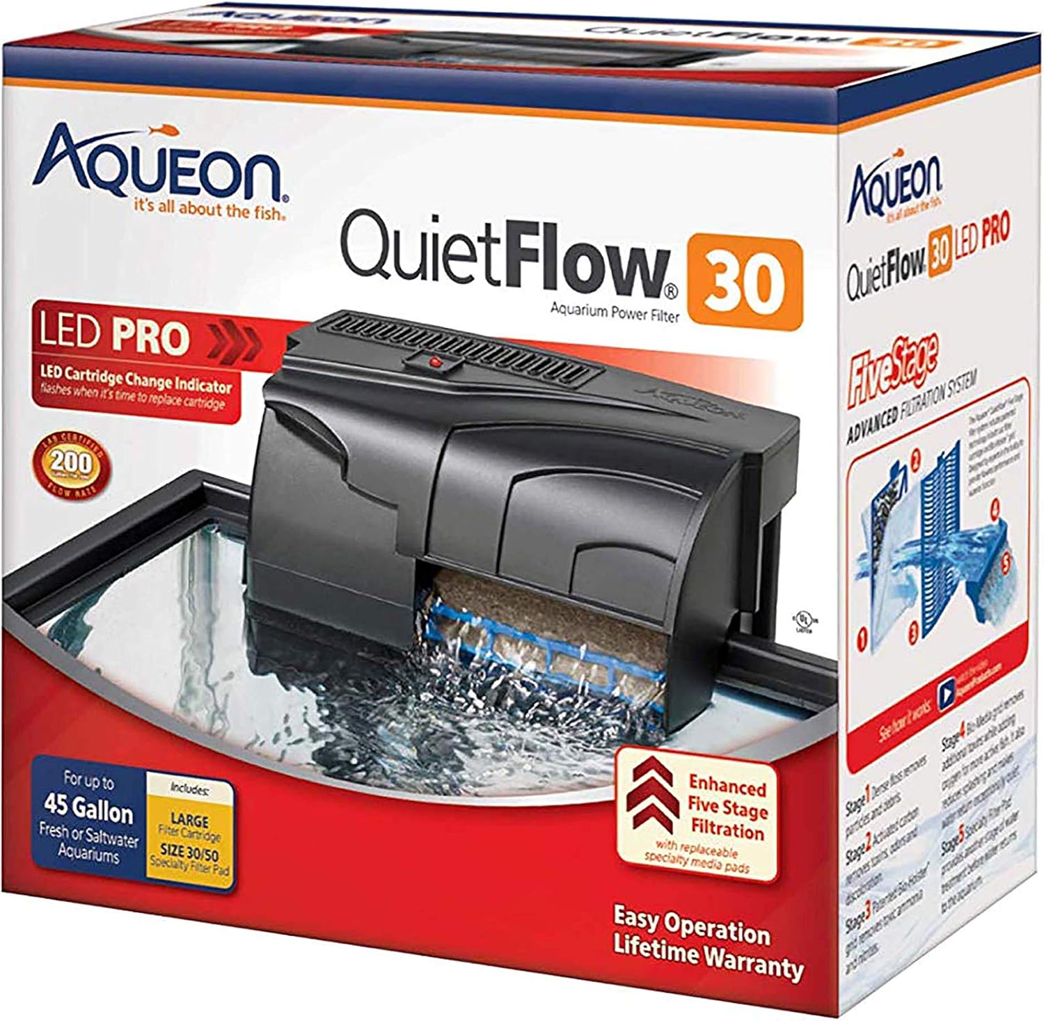 Aqueon QuietFlow 30 LED Pro Aquarium Filter