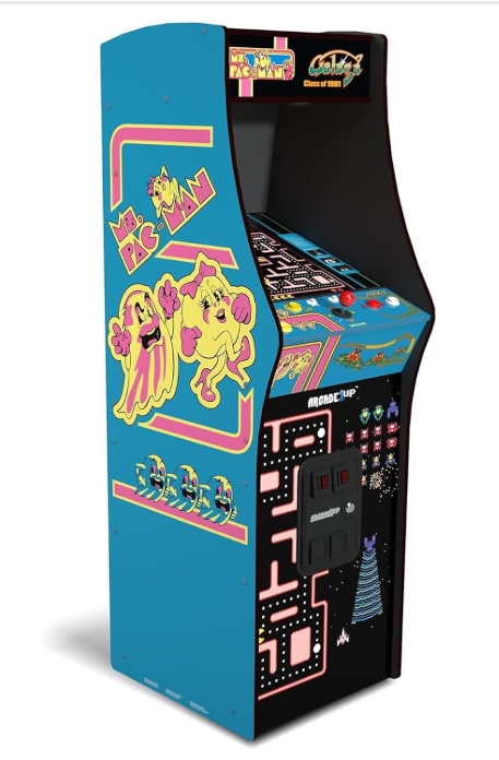 Arcade1Up Ms. Pac-Man Class of '81 Deluxe Arcade Machine, 12 Retro Games