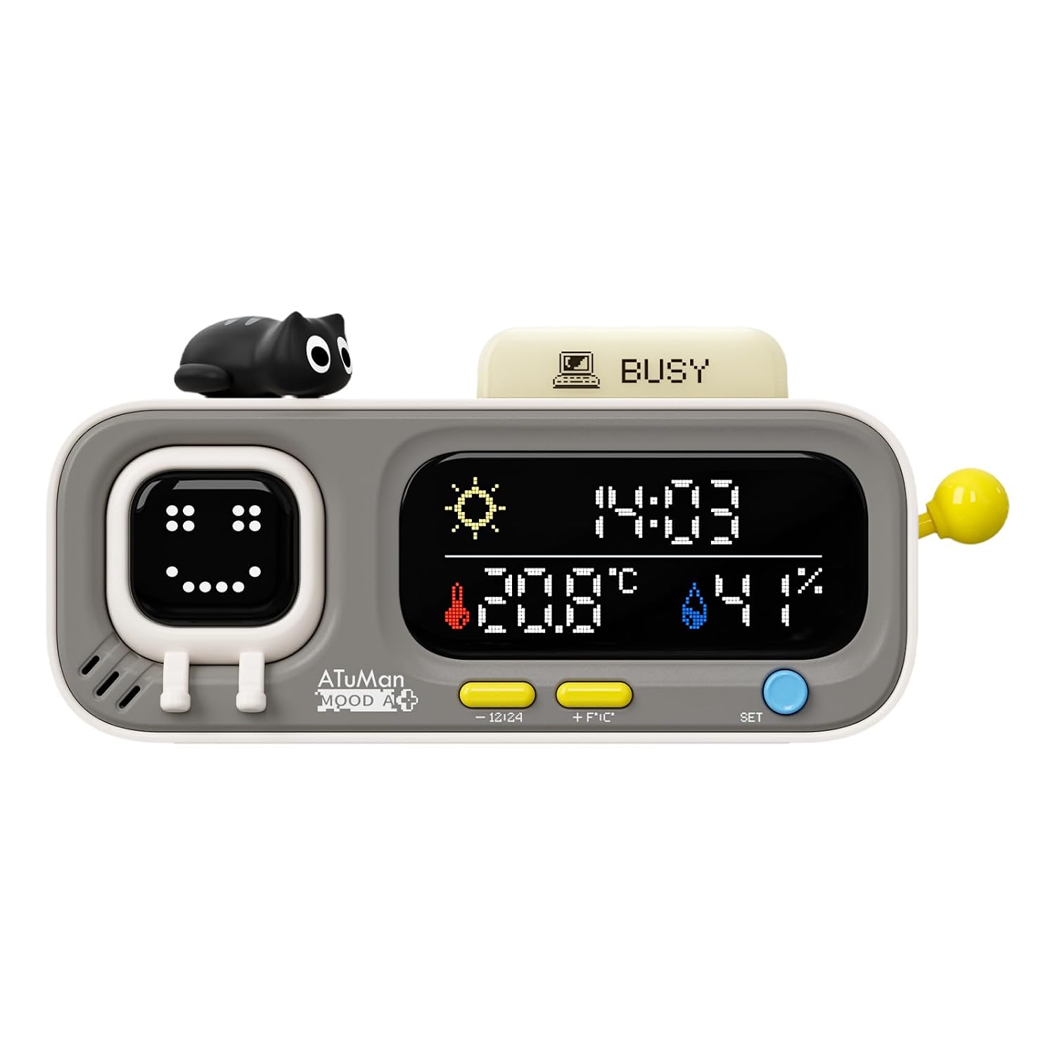 ATuMan Mooda Smart Thermometer Hygrometer Clock