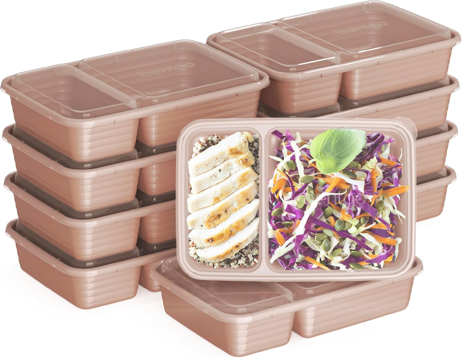 Bentgo Prep 2-Compartment Meal Prep Containers, 20-Piece Set