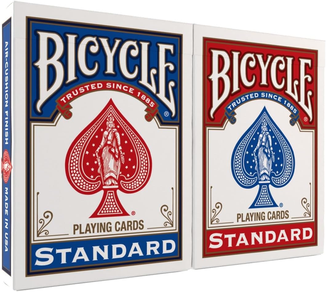 Bicycle Standard Playing Cards, 2-Pack, Red and Blue