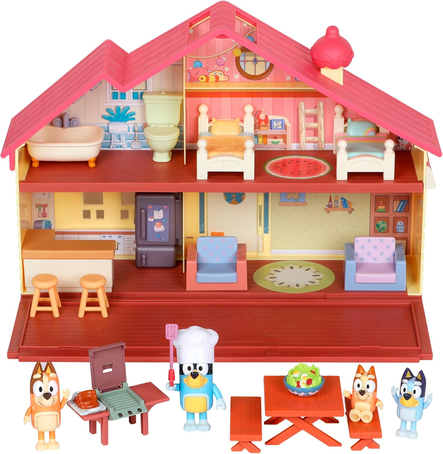 Bluey Family Home and BBQ Playset Mega Bundle
