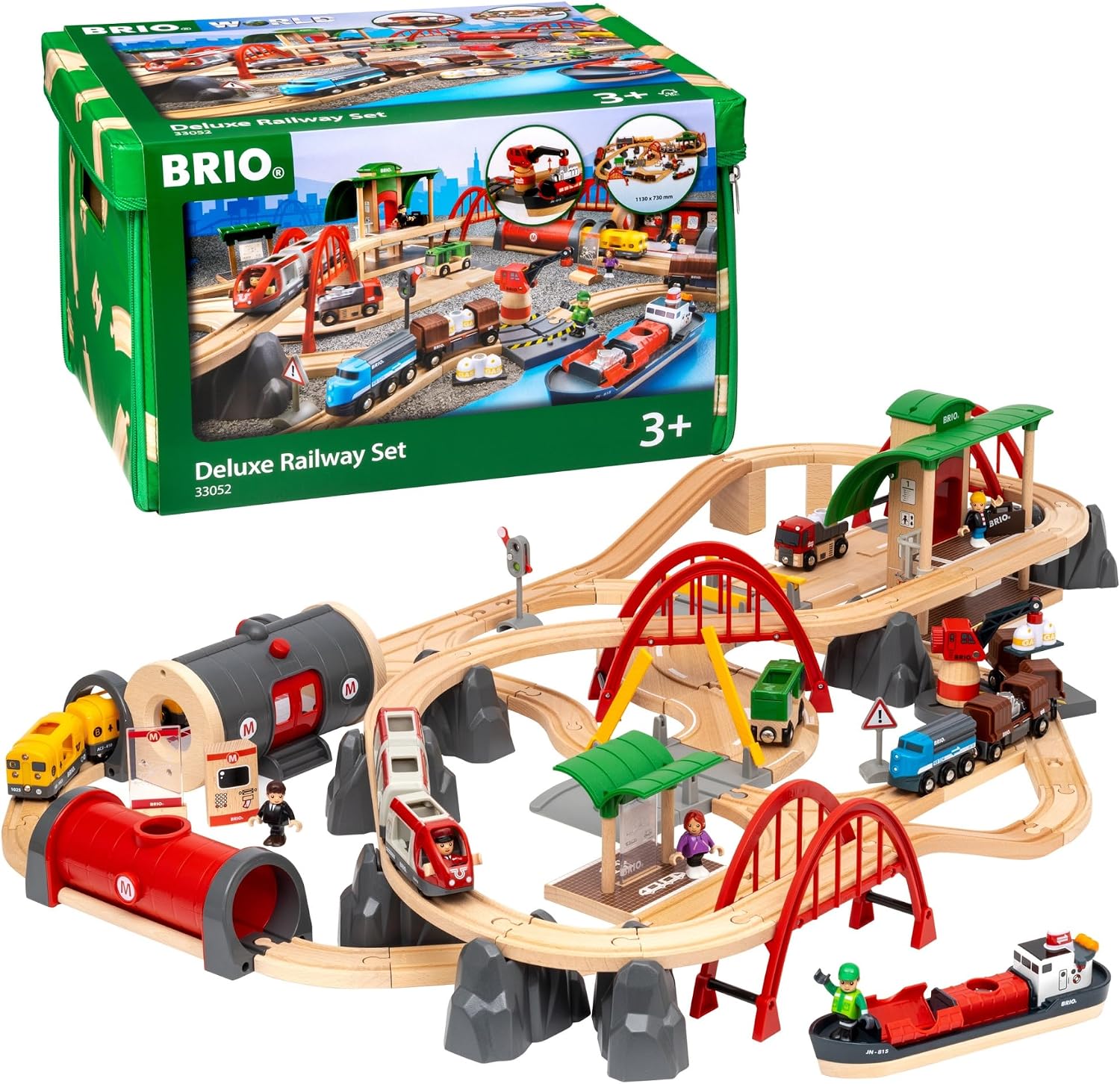BRIO World Deluxe Railway Set, 87 Pieces