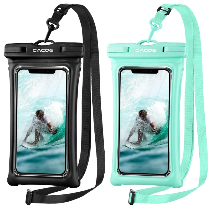 CACOE Floatable Waterproof Phone Pouch (2-Pack)