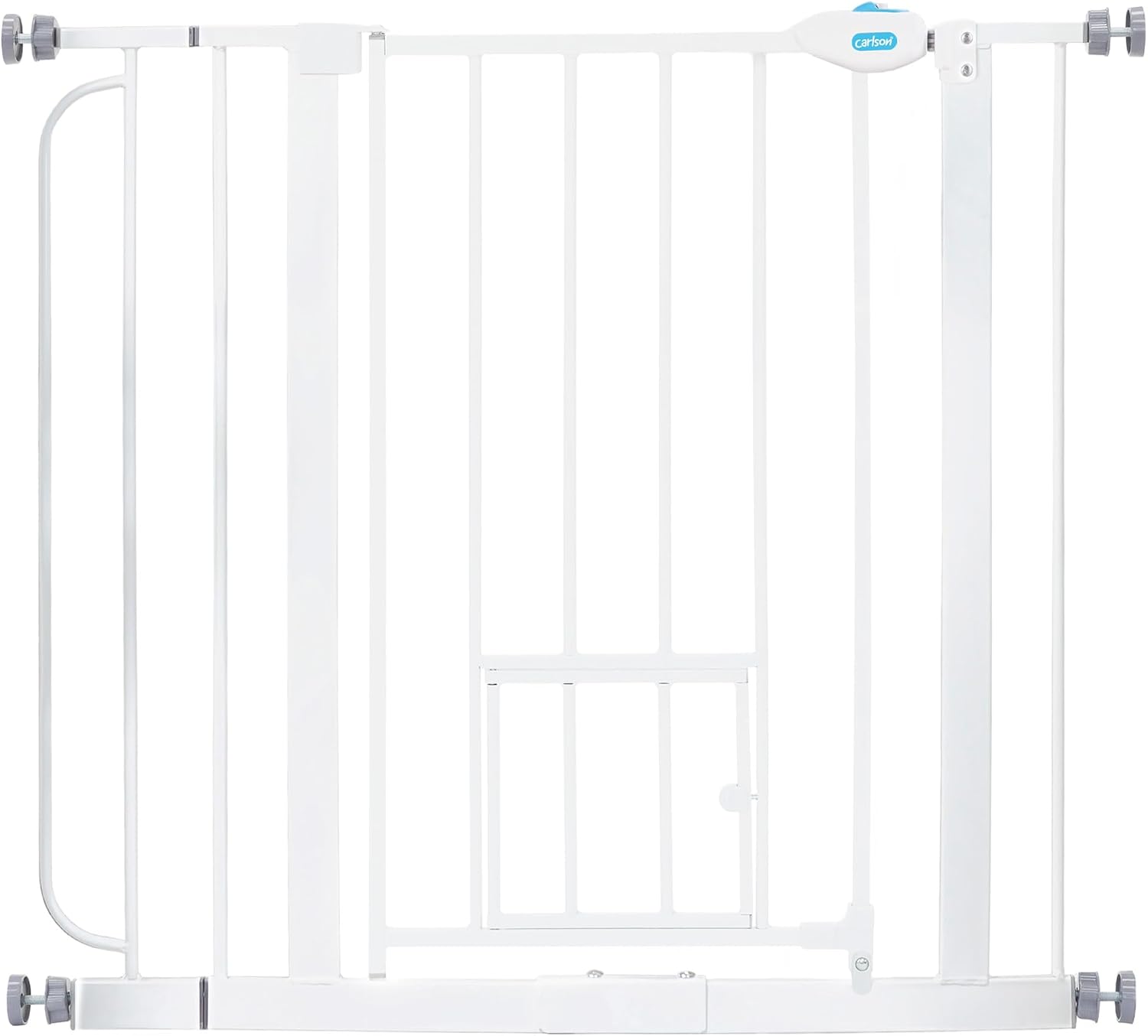 Carlson Extra Wide Walk-Thru Pet Gate with Small Pet Door