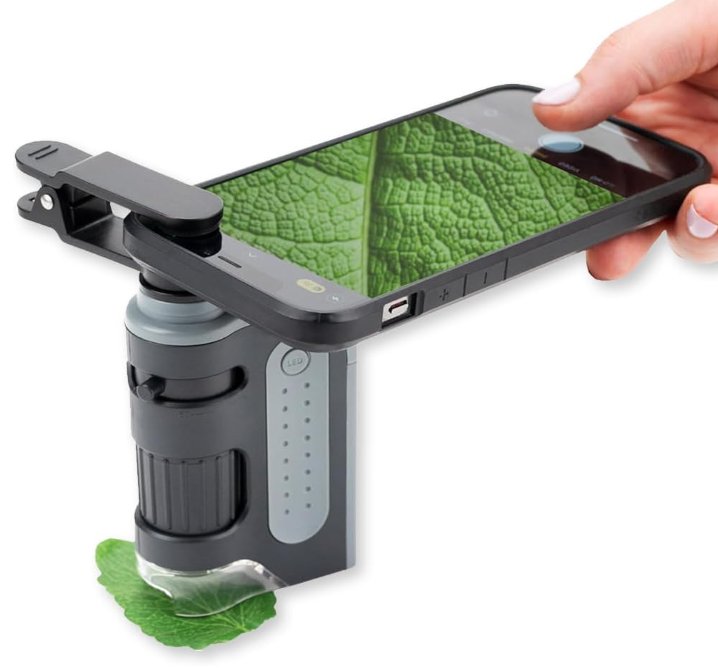 Carson MicroBrite Pro MM-350 Pocket Microscope with Smartphone Adapter Clip