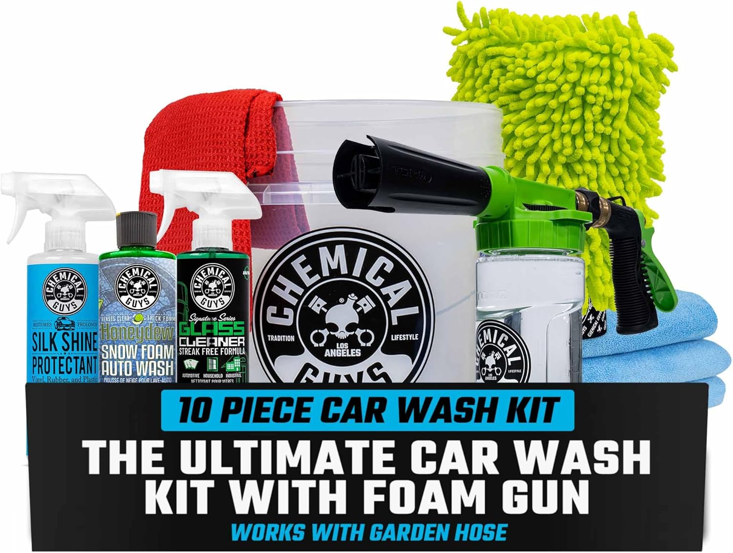 Chemical Guys 10-Piece Car Wash Kit with Foam Gun