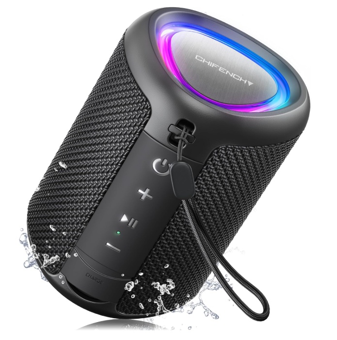 CHIFENCHY PulseSound Portable Bluetooth Speaker with LED Lights