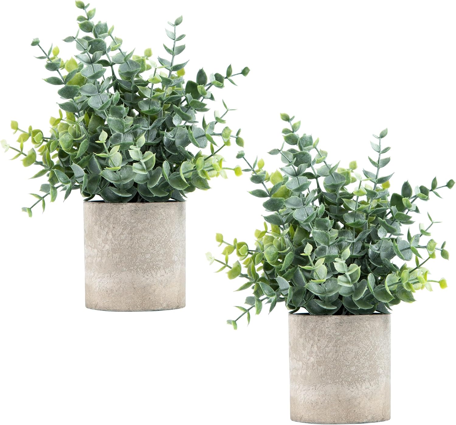 Coferset Artificial Potted Eucalyptus, 2-Pack, Sage Green