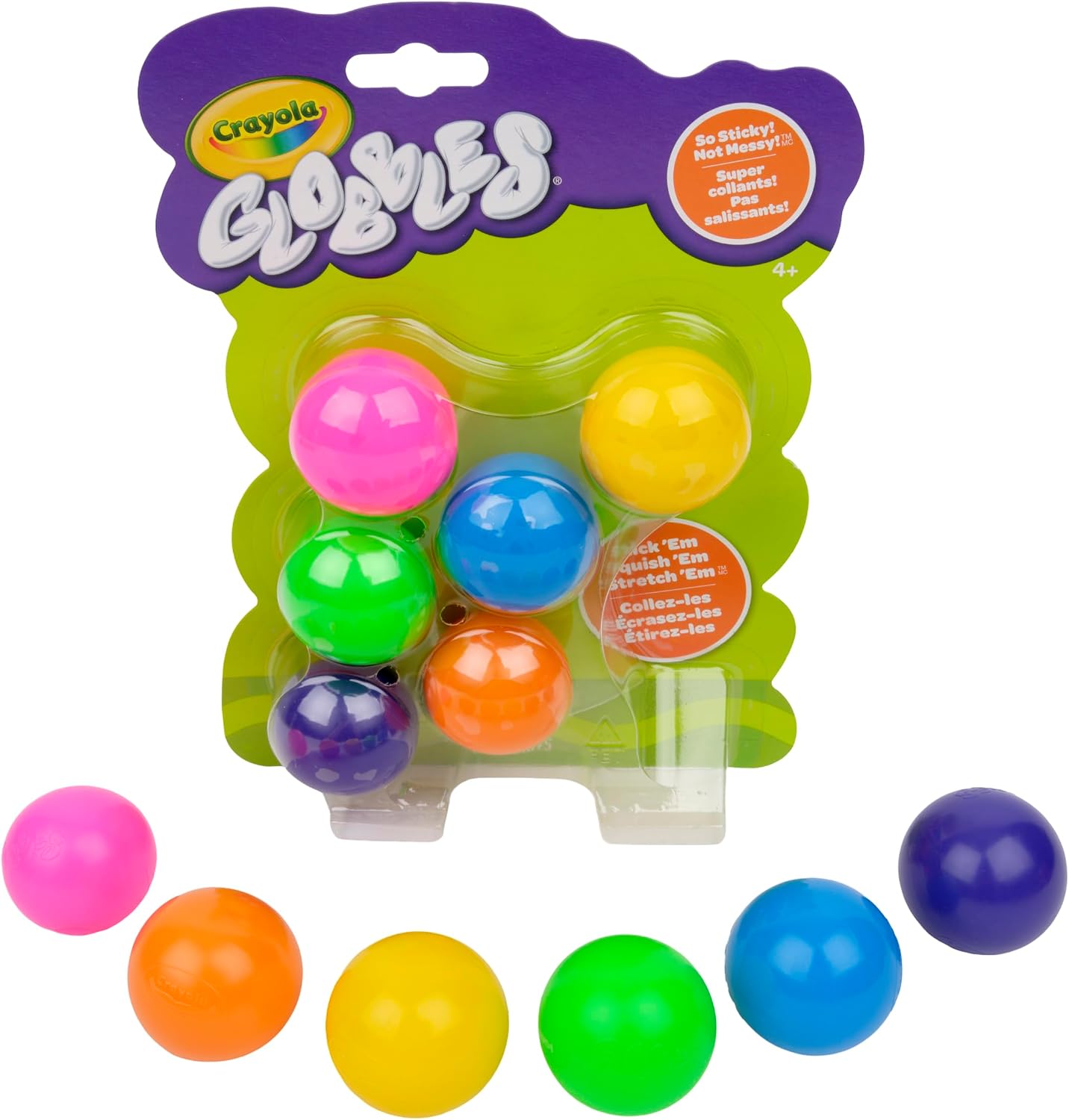 Crayola Globbles Sticky Fidget Balls, 6 Count