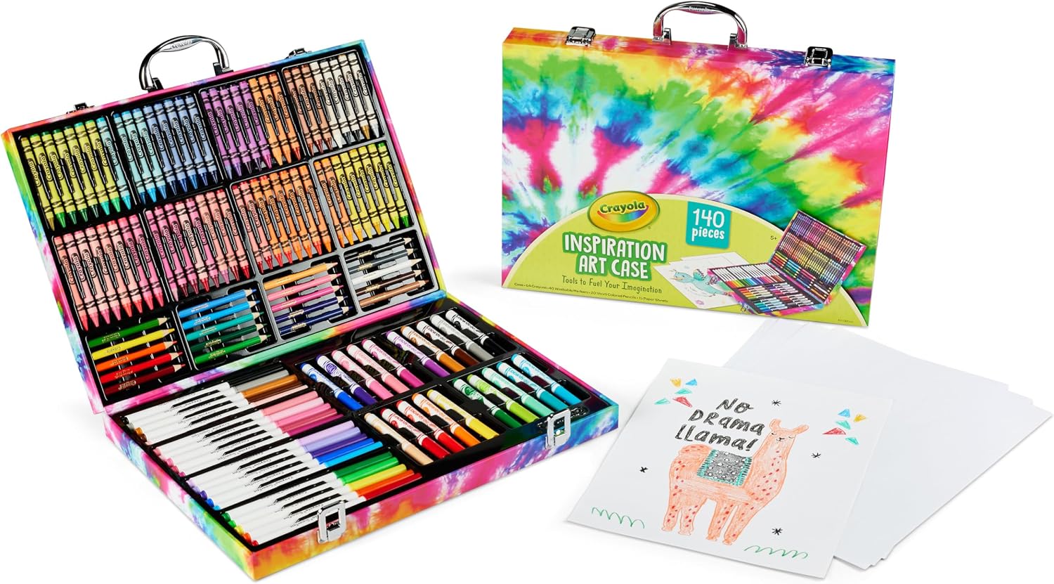 Crayola Inspiration Art Case, 140 Pieces, Tie-Dye
