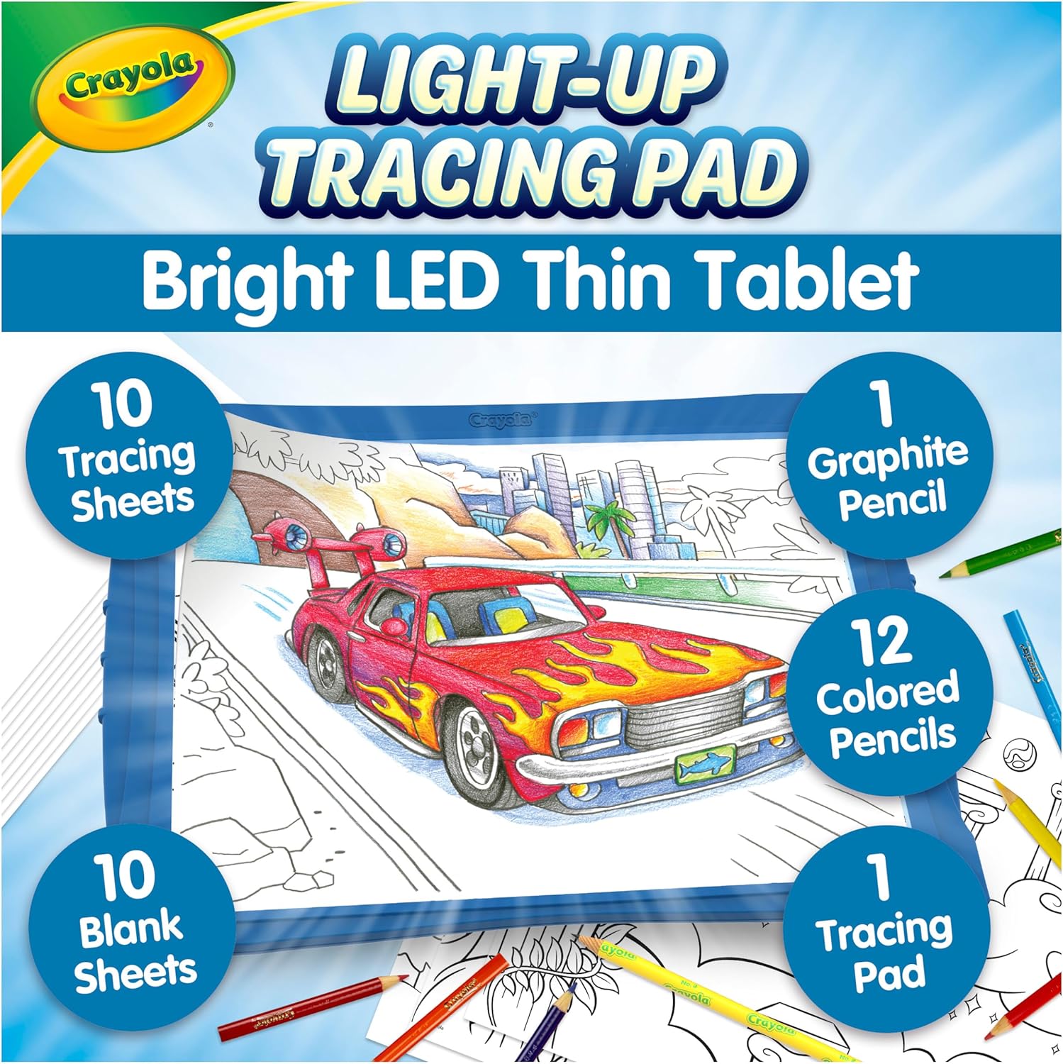 Crayola Light Up Tracing Pad, Blue