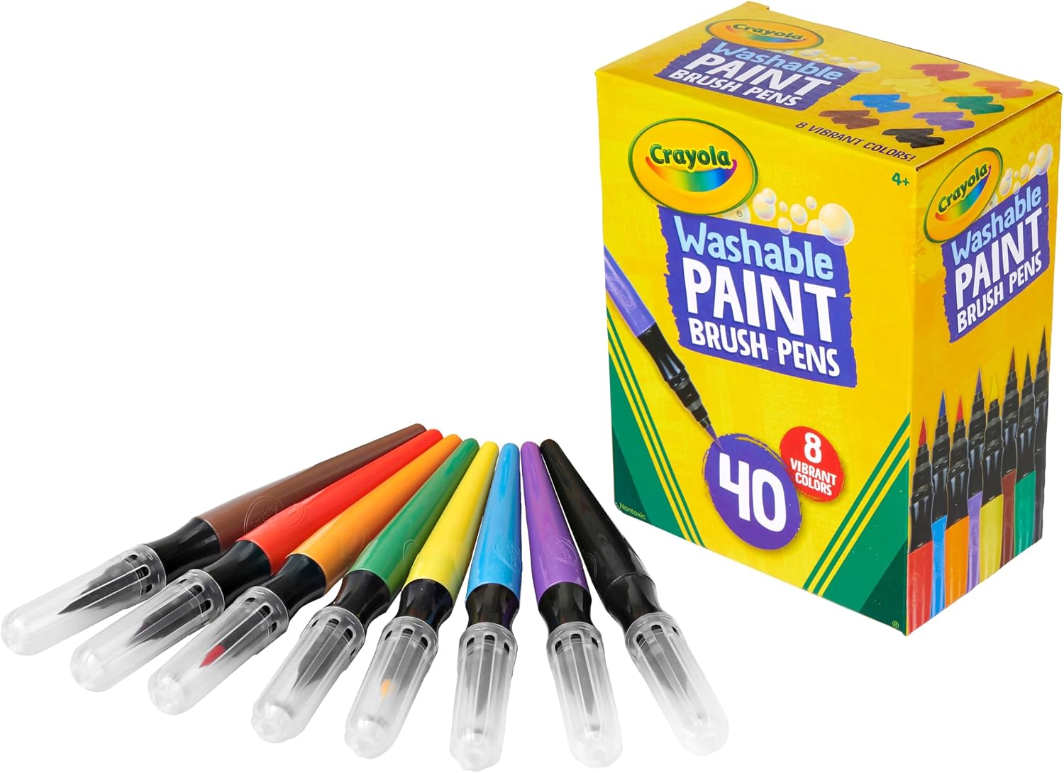 Crayola No-Drip Paint Brush Pens, 40 Count