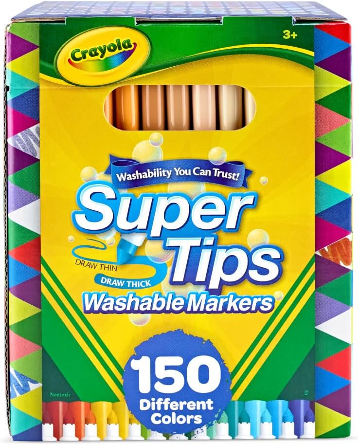 Crayola Super Tips Washable Markers, 150 Count