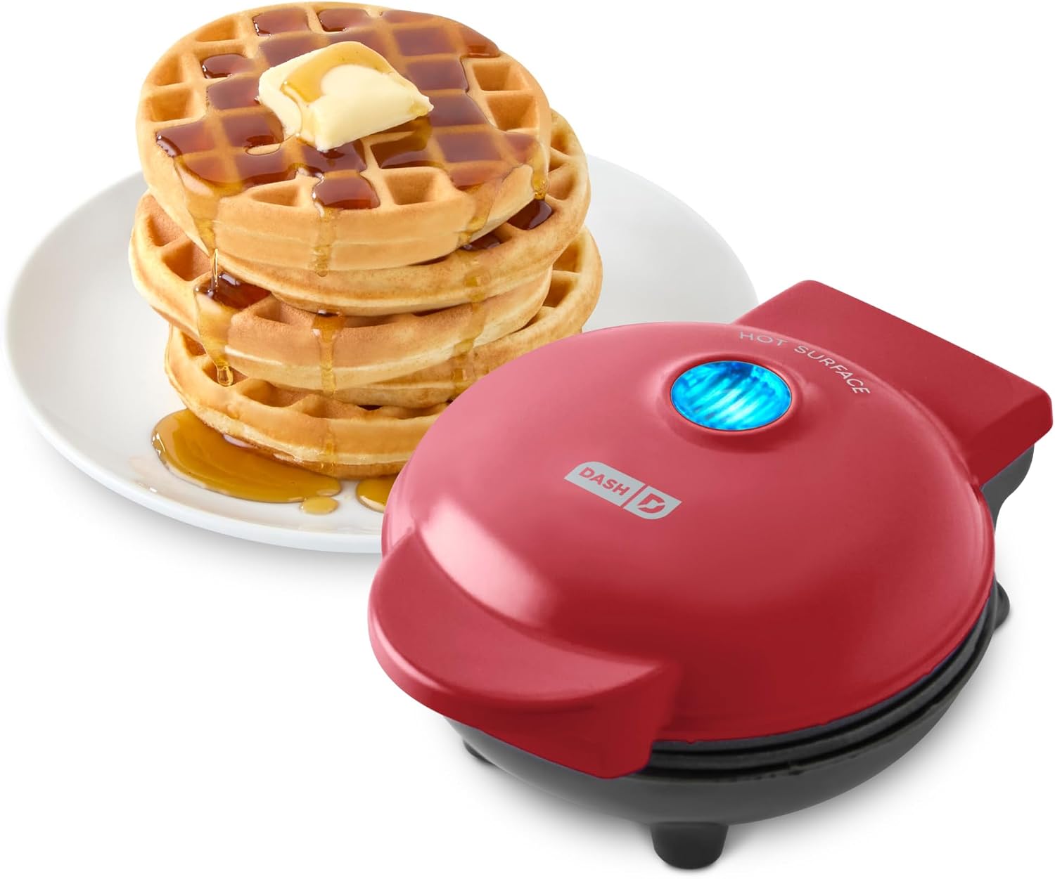 Dash Mini Waffle Maker, Red