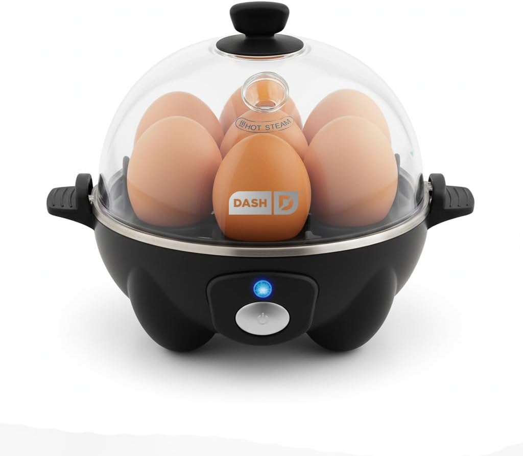 Dash Rapid Egg Cooker, 7 Eggs, Black