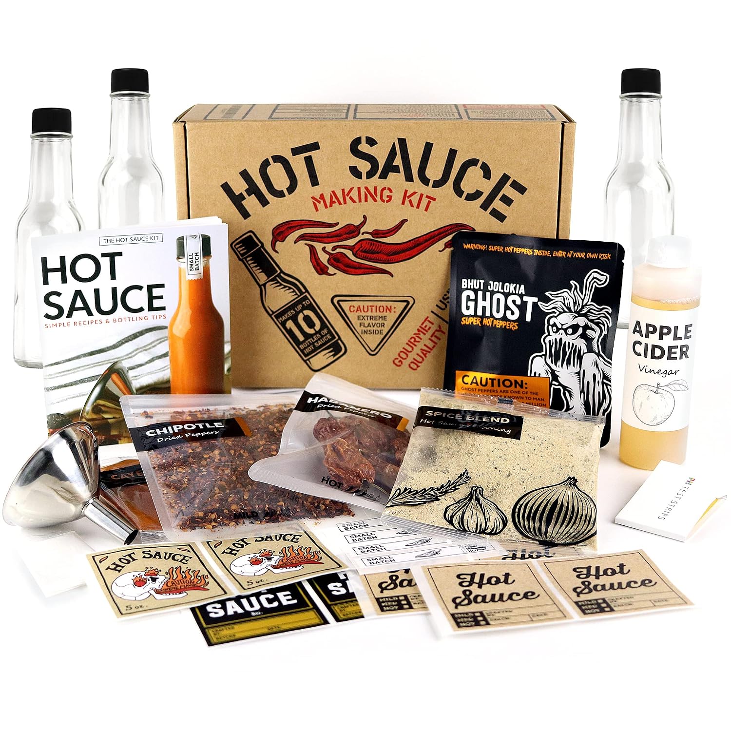 Deluxe Hot Sauce Making Kit, Ghost Pepper Edition