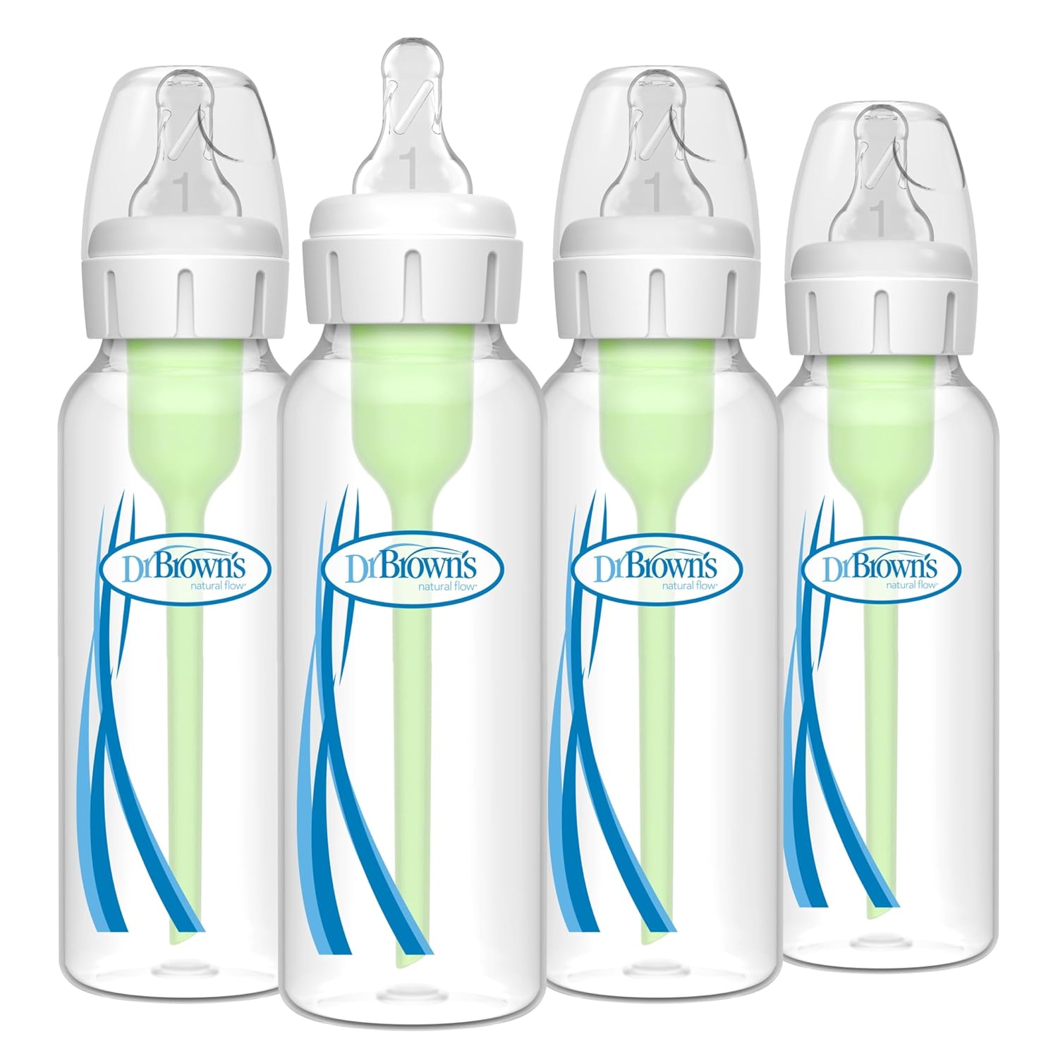 Dr. Brown's Natural Flow Options+ Narrow Bottles, 8 oz, 4-Pack