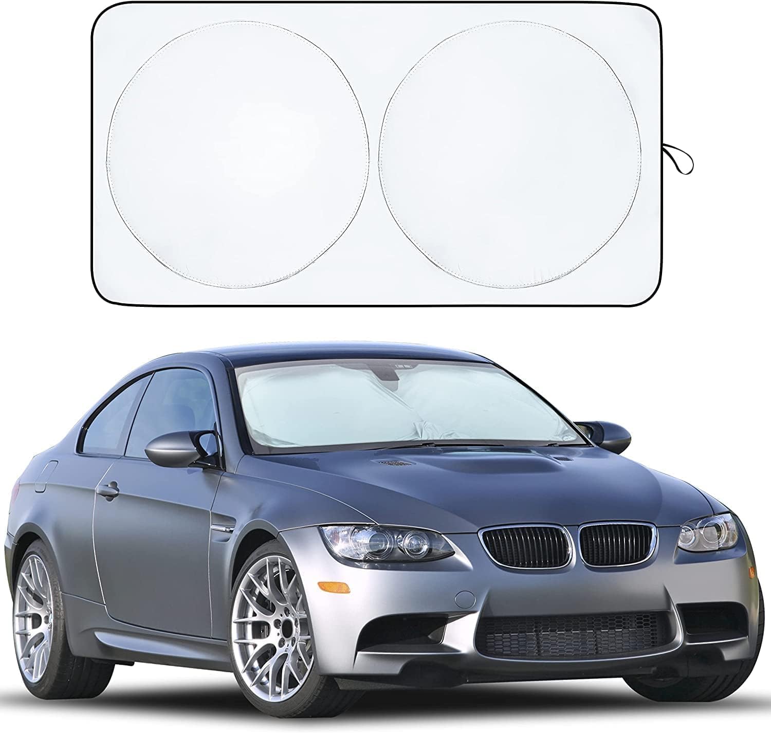 EcoNour Foldable Windshield Sun Shade, Medium