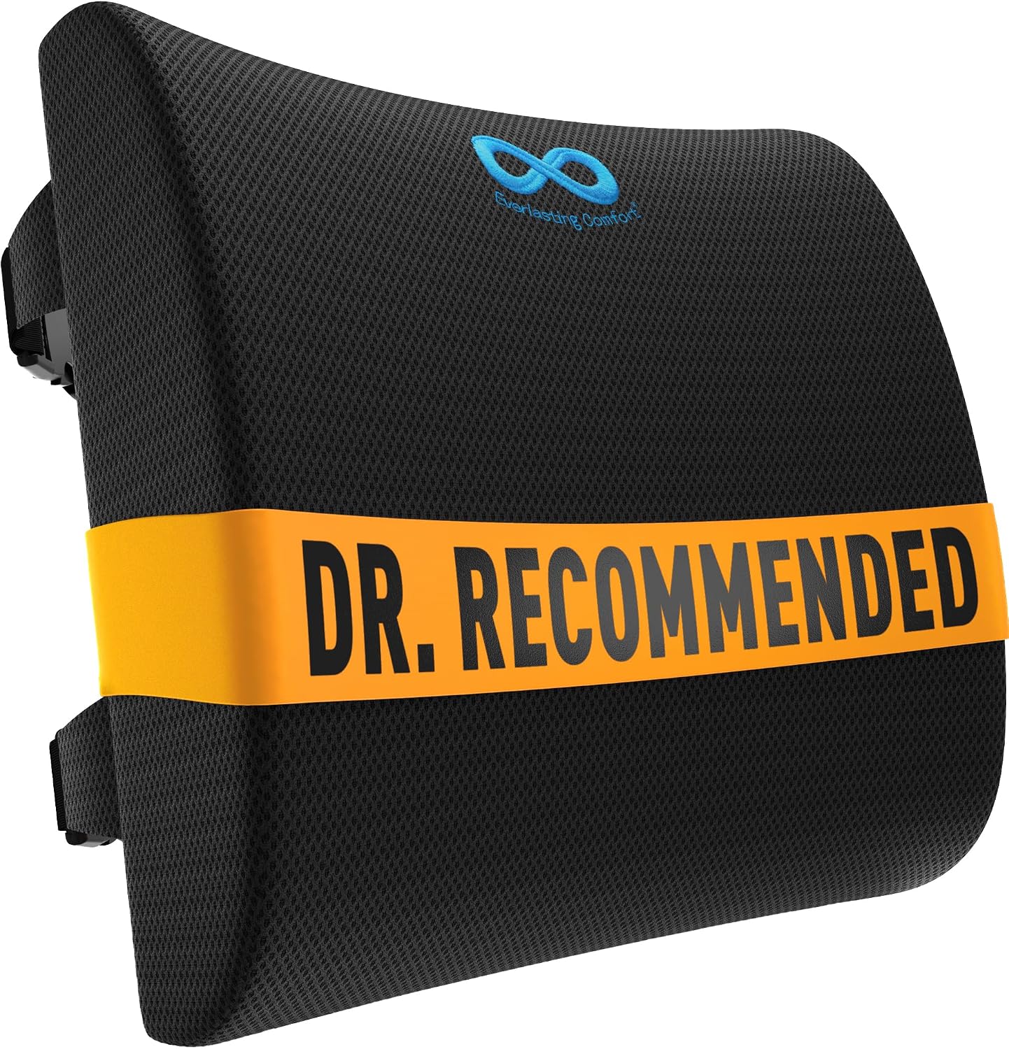 Everlasting Comfort Memory Foam Lumbar Support Pillow, Black Mesh