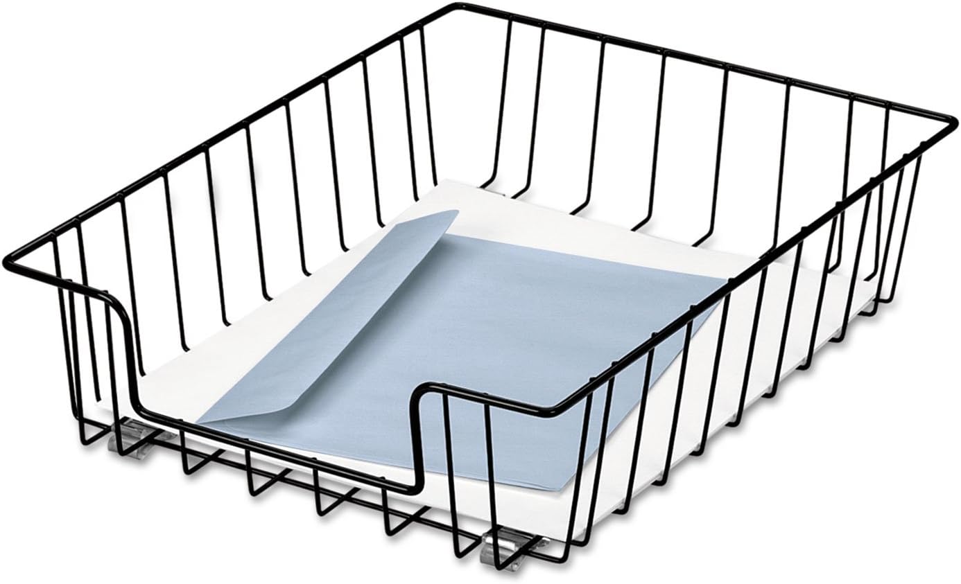 Fellowes Workstation Wire Letter Tray, Black