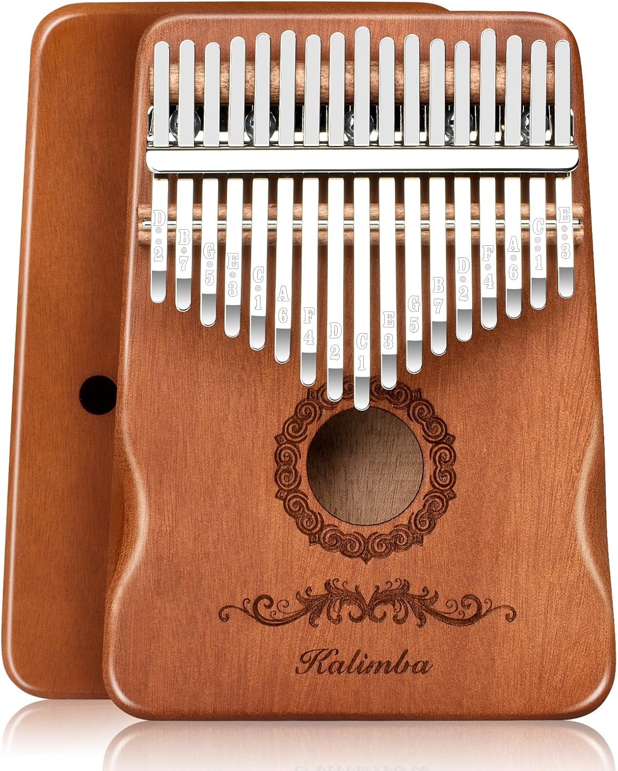Flyott Kalimba 17-Key Thumb Piano, Mahogany