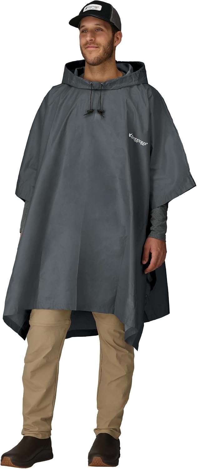 FROGG TOGGS Ultra-Lite2 Waterproof Rain Poncho, Black