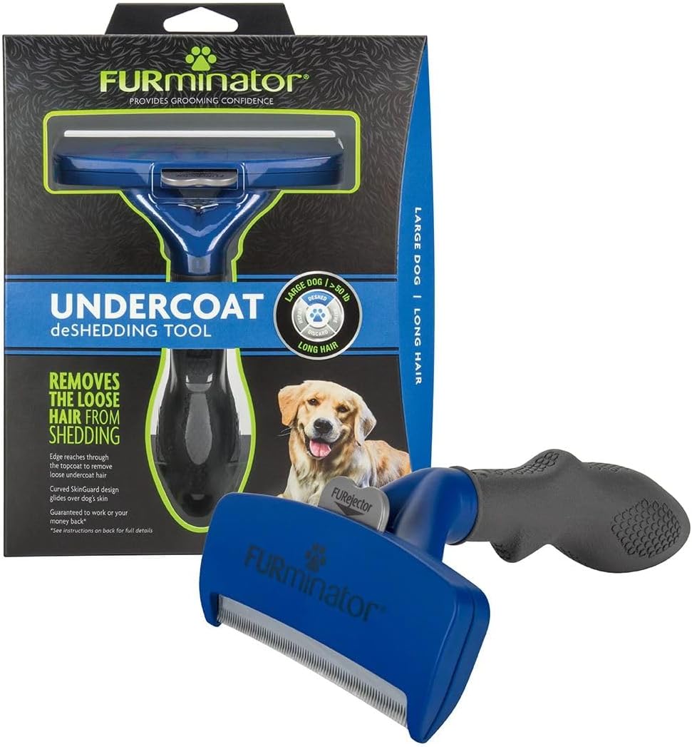 FURminator Undercoat deShedding Tool, Large Long Hair Dog