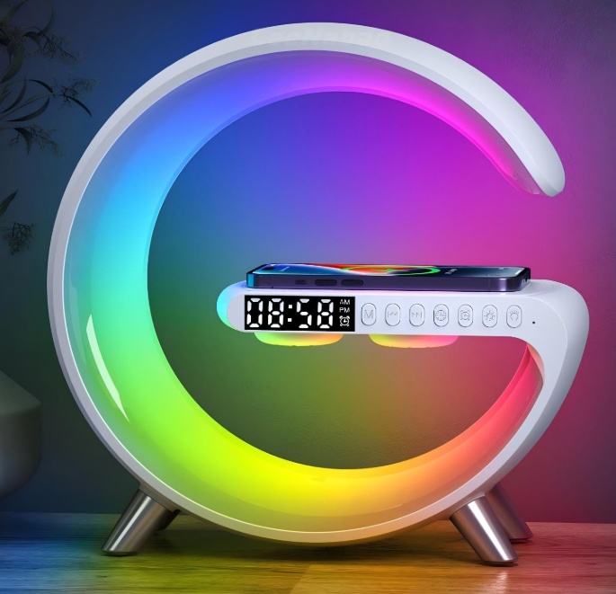 5-in-1 LED Table Lamp with Wireless Charging & Bluetooth Speaker