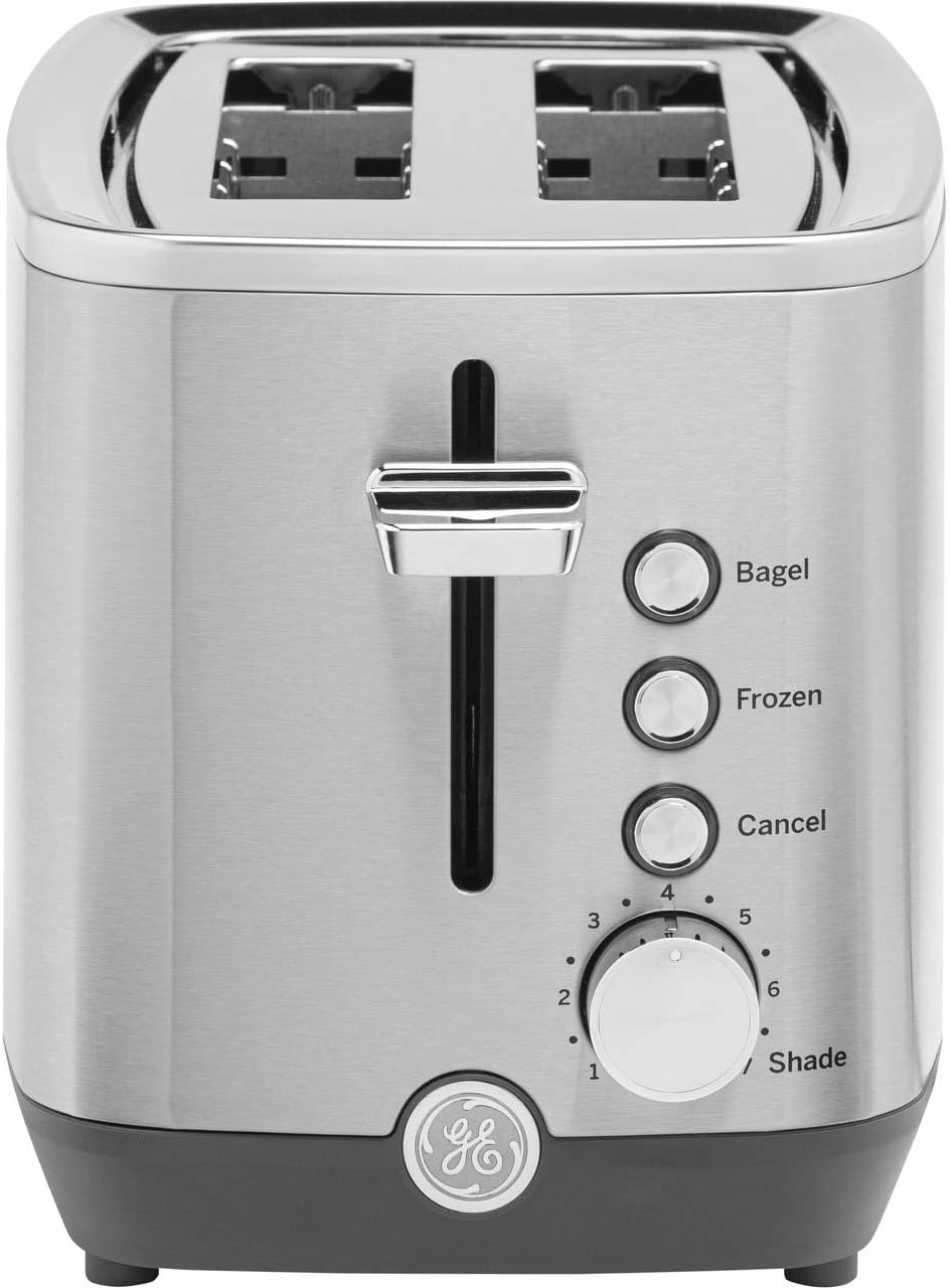 GE 2-Slice Stainless Steel Toaster with Extra-Wide Slots