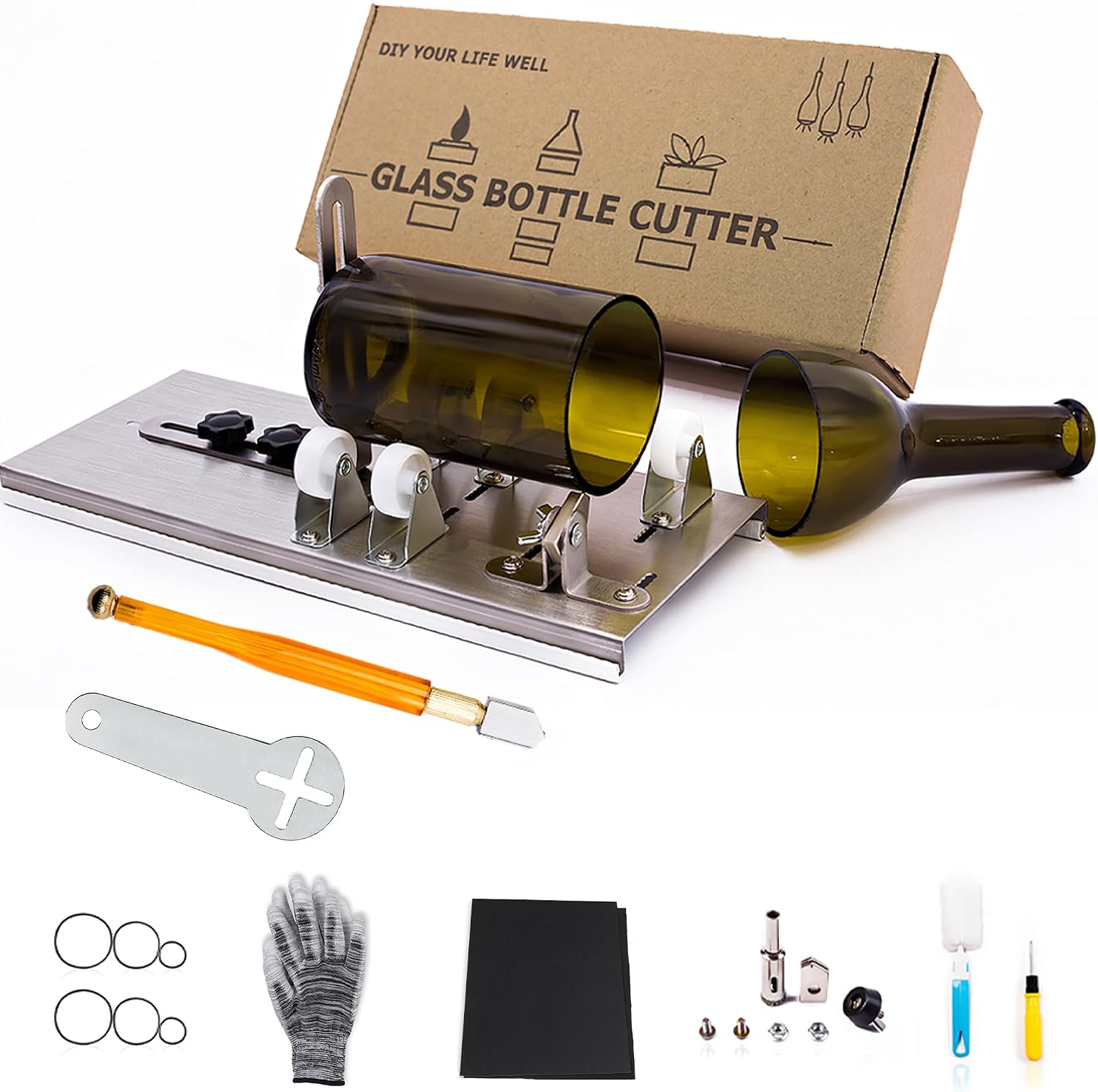 Glass Bottle Cutter Kit for Round Bottles