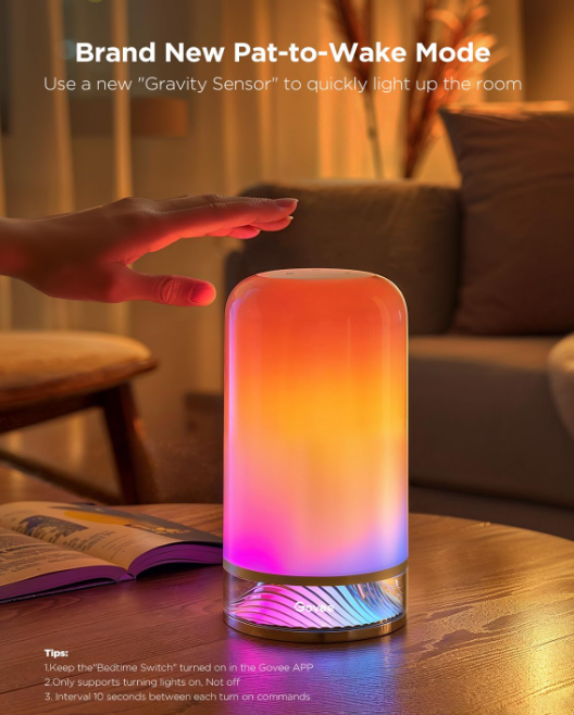 Govee RGBIC Smart Table Lamp 2 (H6022), Touch Bedside Lamp