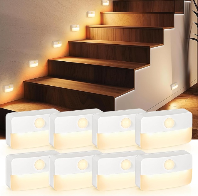 Guankai 8-Pack Motion Sensor Stair Lights