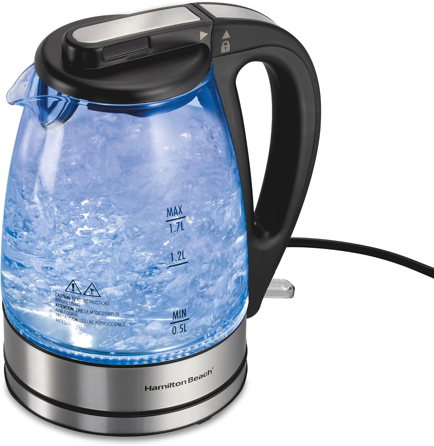 Hamilton Beach 1.7L Glass Electric Kettle