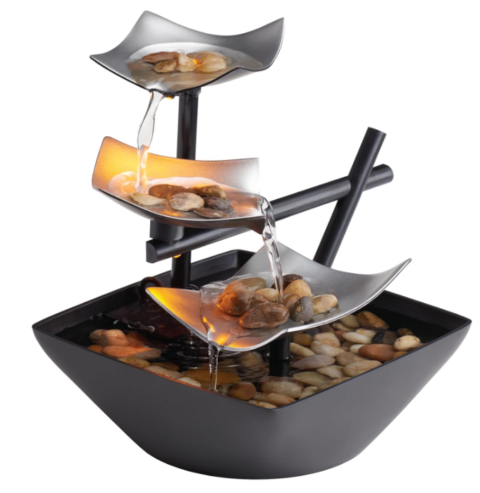 HoMedics EnviraScape Silver Springs Tabletop Relaxation Fountain