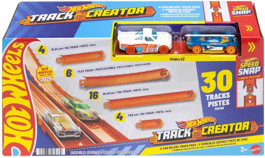 Hot Wheels Track Creator Deluxe Pack with 2 Cars