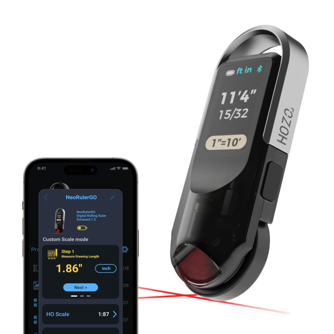 HOZO NeoRulerGO Digital Rolling Ruler
