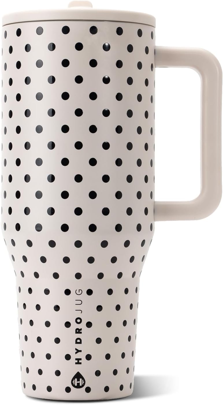 HydroJug Traveler 40 oz Insulated Tumbler, French Vanilla