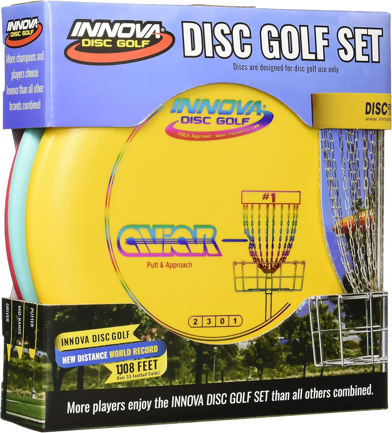Innova Disc Golf Starter Set, Driver, Mid-Range & Putter