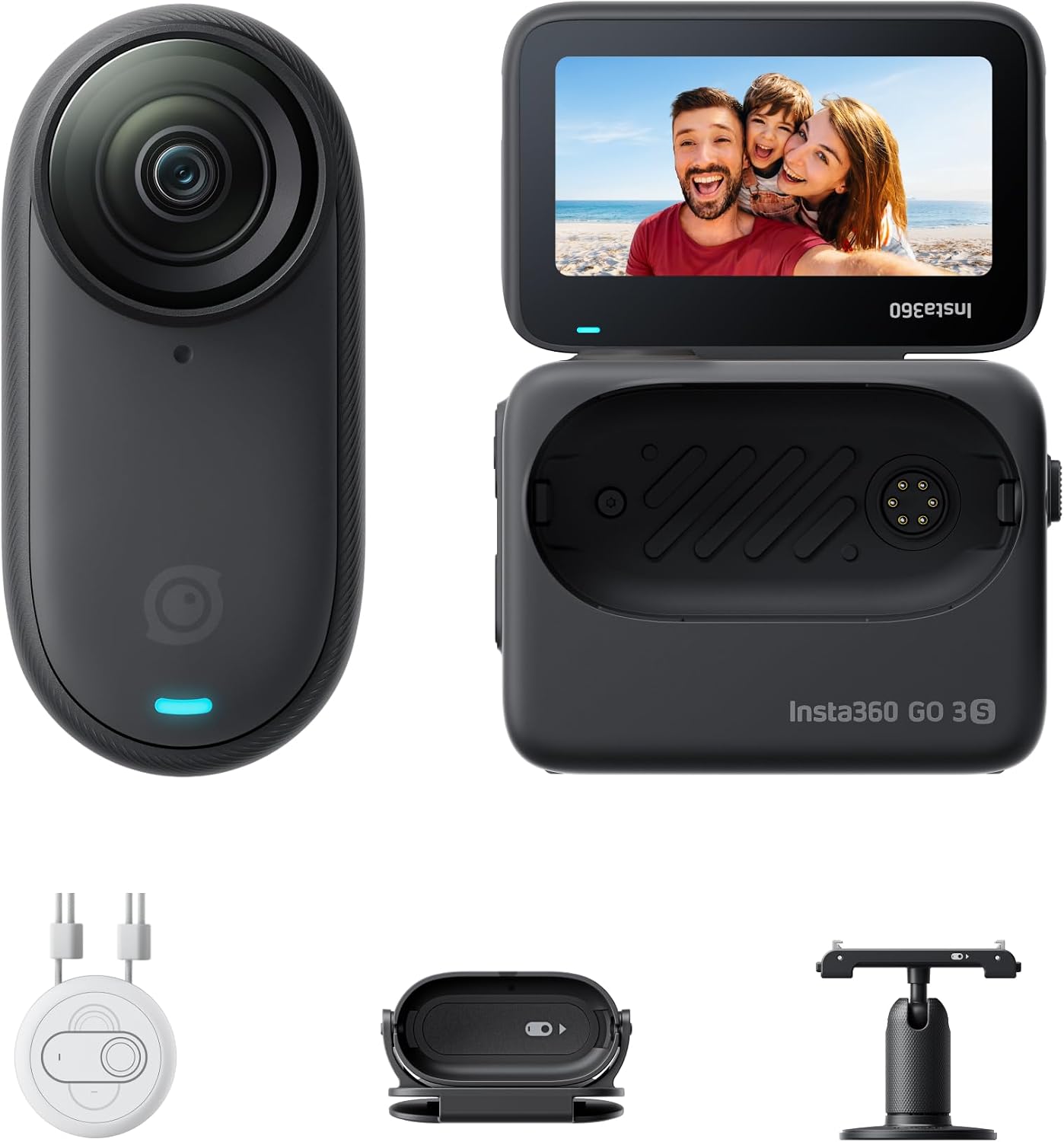 Insta360 GO 3S 4K Tiny Camera, 128GB, Midnight Black