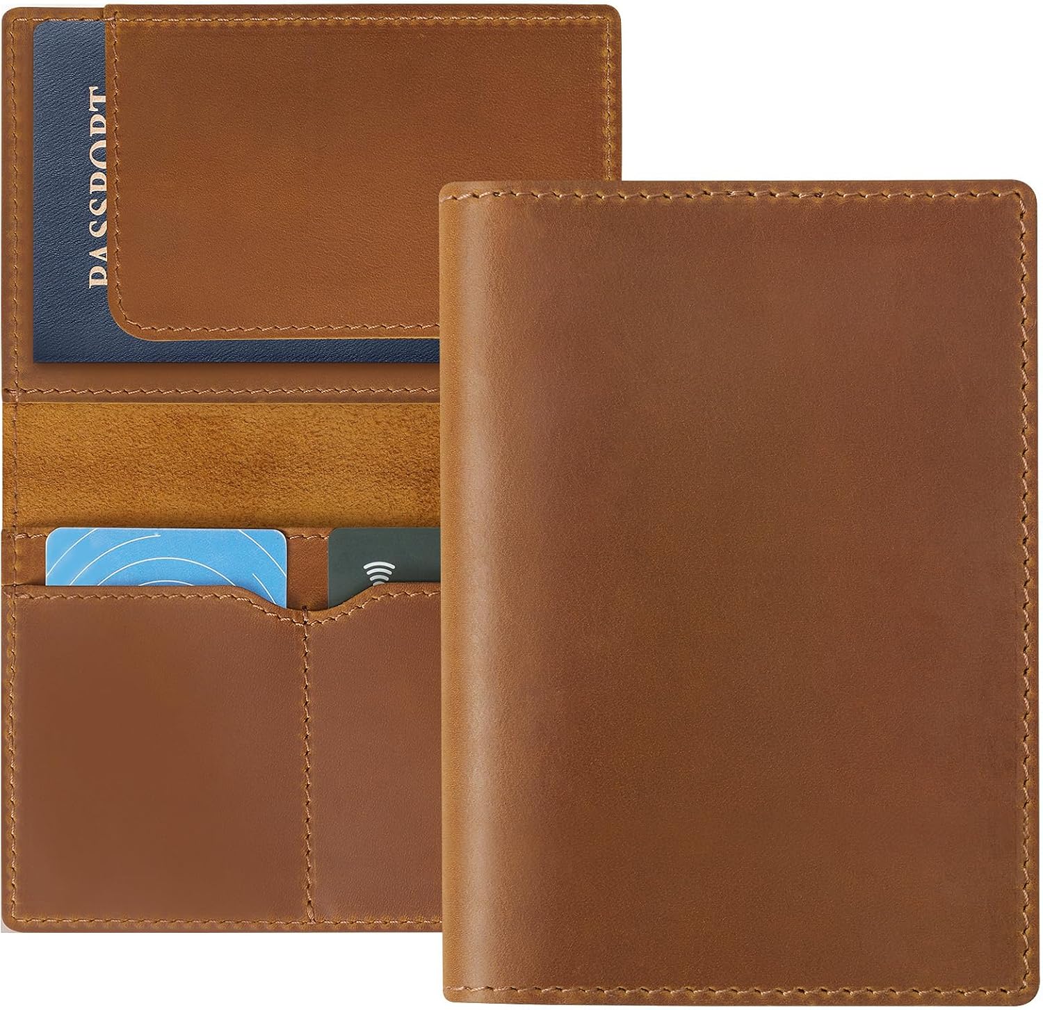 Jack&Chris Full-Grain Leather Passport Holder