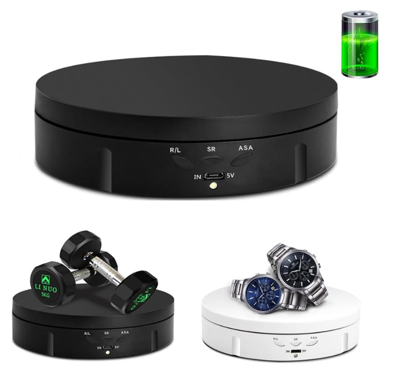 JAYEGT Motorized Rotating Display Stand, 360° Electric Turntable