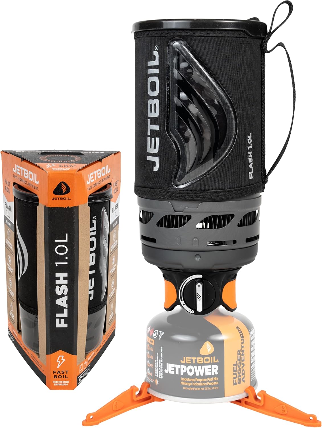Jetboil Flash 1.0L Fast Boil Stove, Carbon