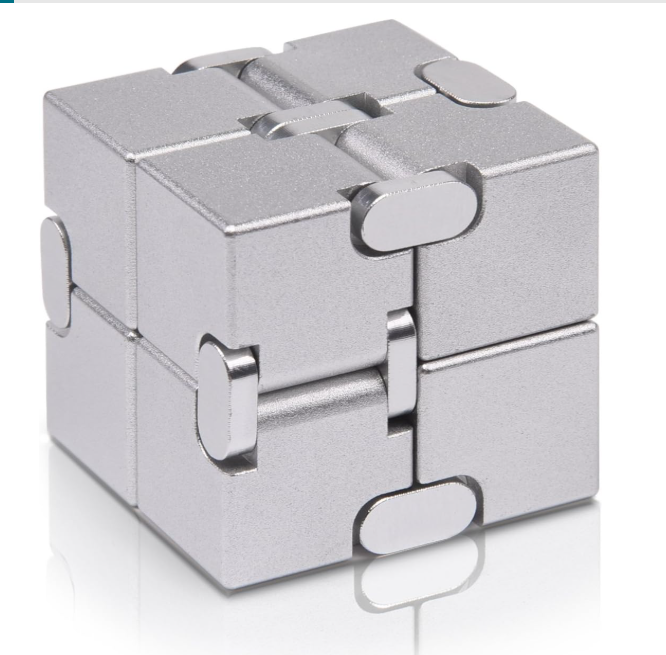 JOEYANK Infinity Cube Fidget Toy, Anodized Aluminum Alloy