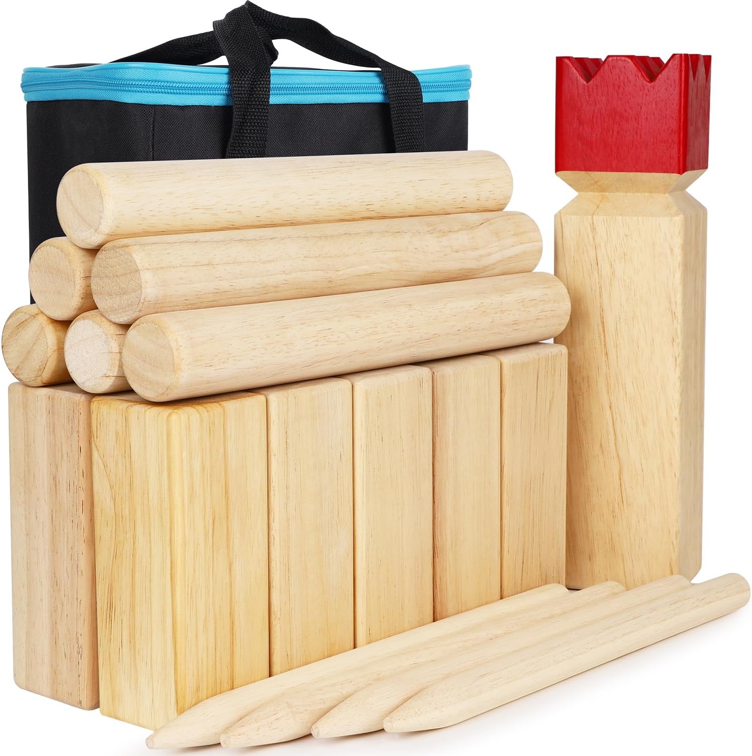 Juegoal Kubb Yard Game Set with Carrying Bag