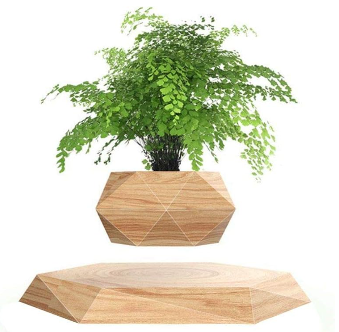 KIYOMING Levitating Hexagon Plant Pot, Floating Air Bonsai Planter
