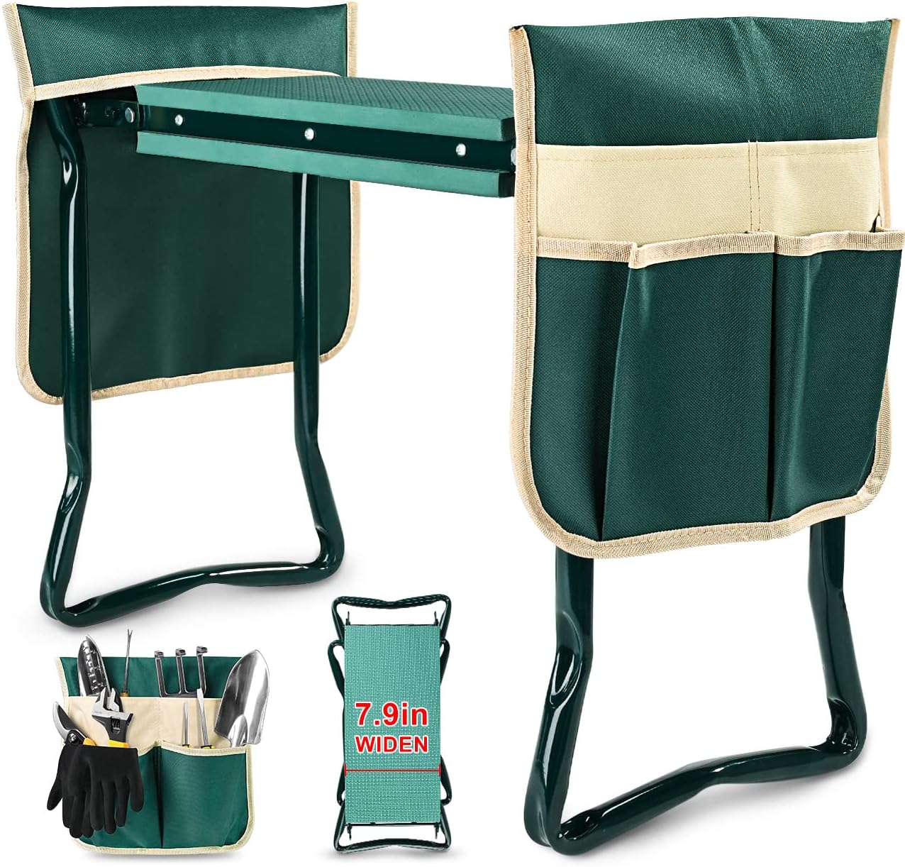 KVR Garden Kneeler and Seat with Tool Pouches