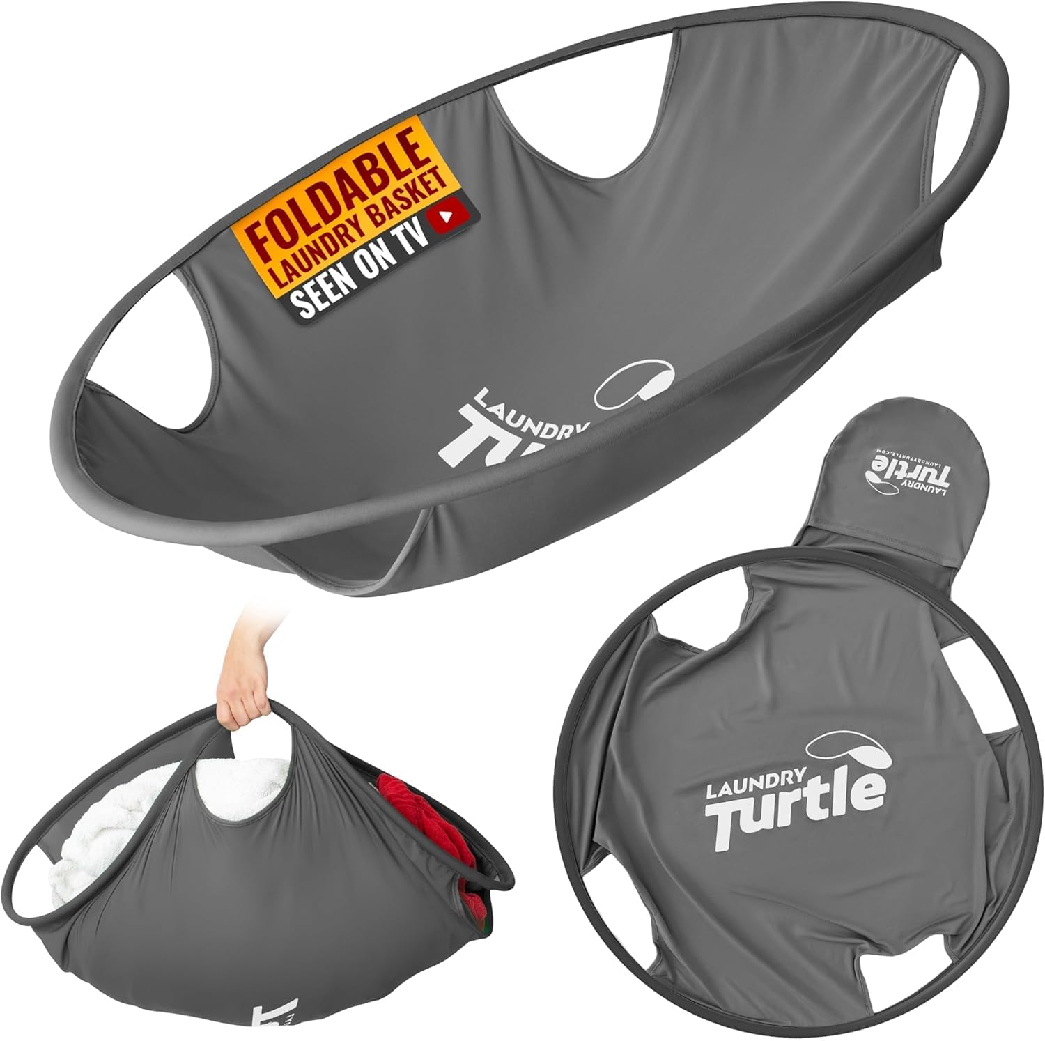 Laundry Turtle Collapsible Laundry Basket, Large